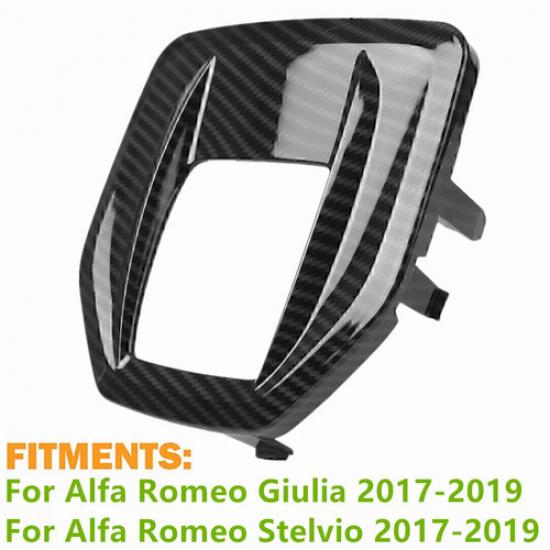 1Pcs Carbon Fiber Gear Shift Panel Cover For Alfa Romeo Giulia Stelvio 2017-