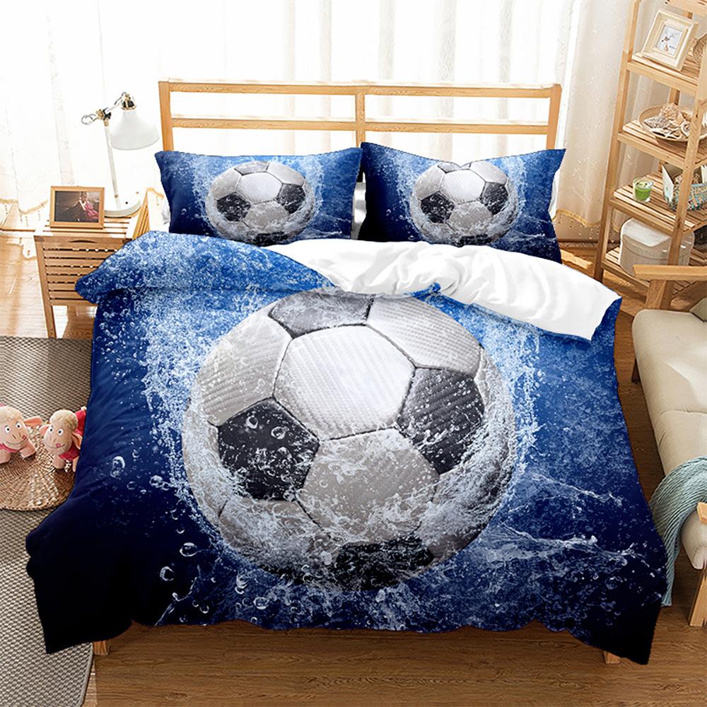 Ball Sports/Football/World Cup 3D Digital Printing Bedding Three-Piece Set