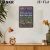 Vintage Kunst Wandposter Metalen Blikbord Familierules Vaak Knuffelen Kunstposters Metalen Borden voor Cave Badkamer Huis Wanddecoratie Plaquette