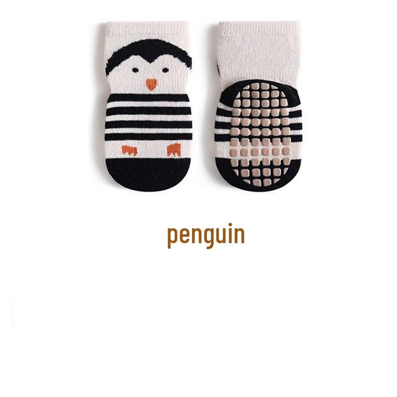 Baby Cartoon Anti-Slip Indoor Socks - Cotton, Thin, Ideal for Spring/Summer