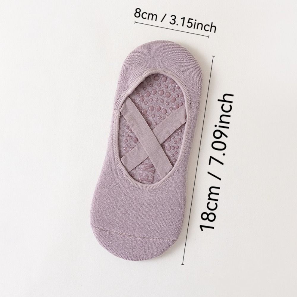 1Pair Backless Yoga Socks Anti-slip Workout Cotton Socks Soft Ballet Pilates Socks  Women