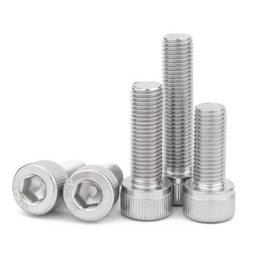304 Stainless Steel Hex Socket Screw with Fine Thread and Cylindrical Head, Sizes M6-M12, Pitch 1-1.5mm.
