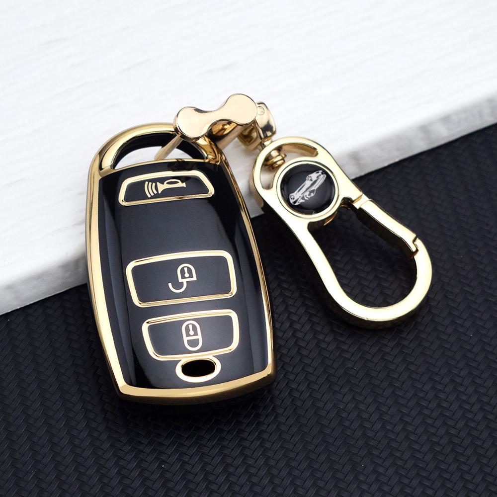 TPU Key Case Fob Protector for Old Model Kia Grand Carnival Sedona - Anti-Scratch Car Key Shell Holder Key Chain Accessories