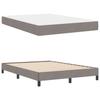 Box Spring Bed with Mattress Taupe 140 x 190 cm Fabric