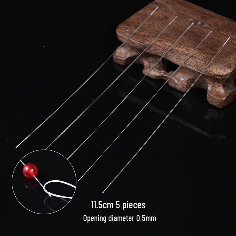 Wenwan Crochet & Beading Set: Steel Wire Hooks, Twisted Needles, and Stringing Line for Buddhist Beads