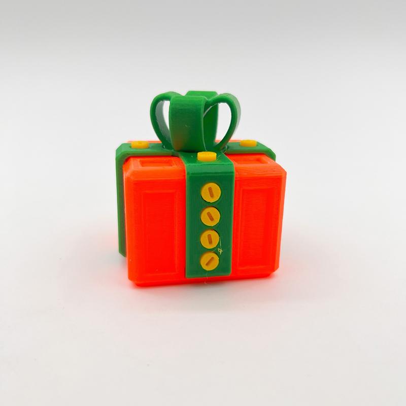 3D printed surprise Christmas box with Christmas atmosphere decorations and ornaments that can be freely twisted and decompresse