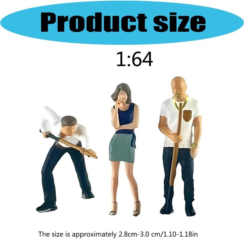 1:64 Scale Miniature Billiard Player And Lady Resin Figurine For Home Decors And Collectibles Railway Layouts Decors