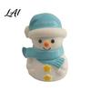 Cute Holiday Decorations for Micro Landscape Christmas Vinyl Figurines Santa Claus Snowman Reindeer Mini Statue Small Cake Toppers Desktop