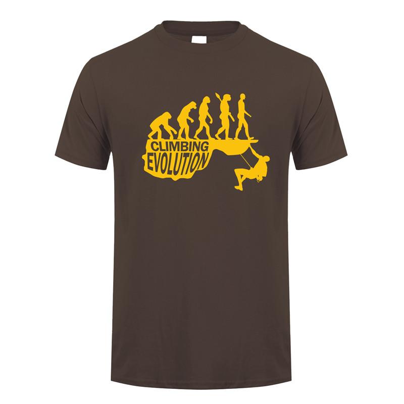 Climb Evolution T Shirt Tops Unisexs Cotton Short Sleeve Unisex Climbing Climber Tshirt Tee Oz390