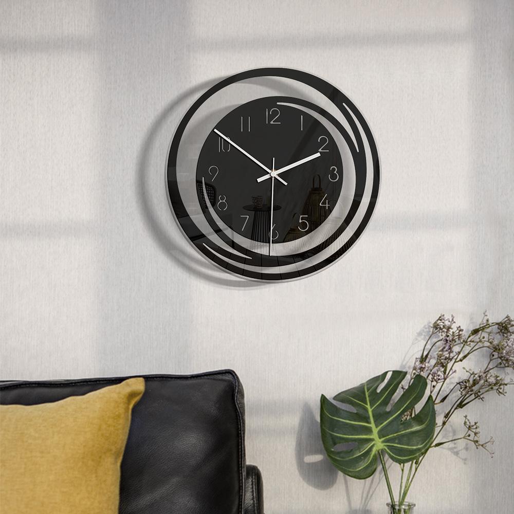 Simple Style Wall Clock Acrylic Living Room Home Decor Digital Clocks Modern Bedroom Ornament