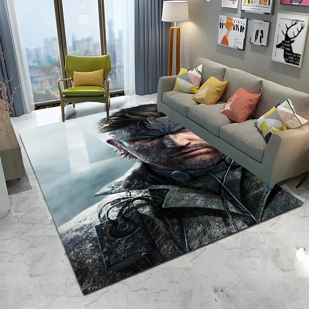 Metal Gear Solid Game Gamer Cartoon Carpet Rug For Home Living Room Bedroom Sofa Doormat Decor,Kids Area Rug Non-Slip Floor Mat