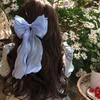 2025 Spring/Summer High-End Jasmine White Gauze Bow Hair Clip for Women