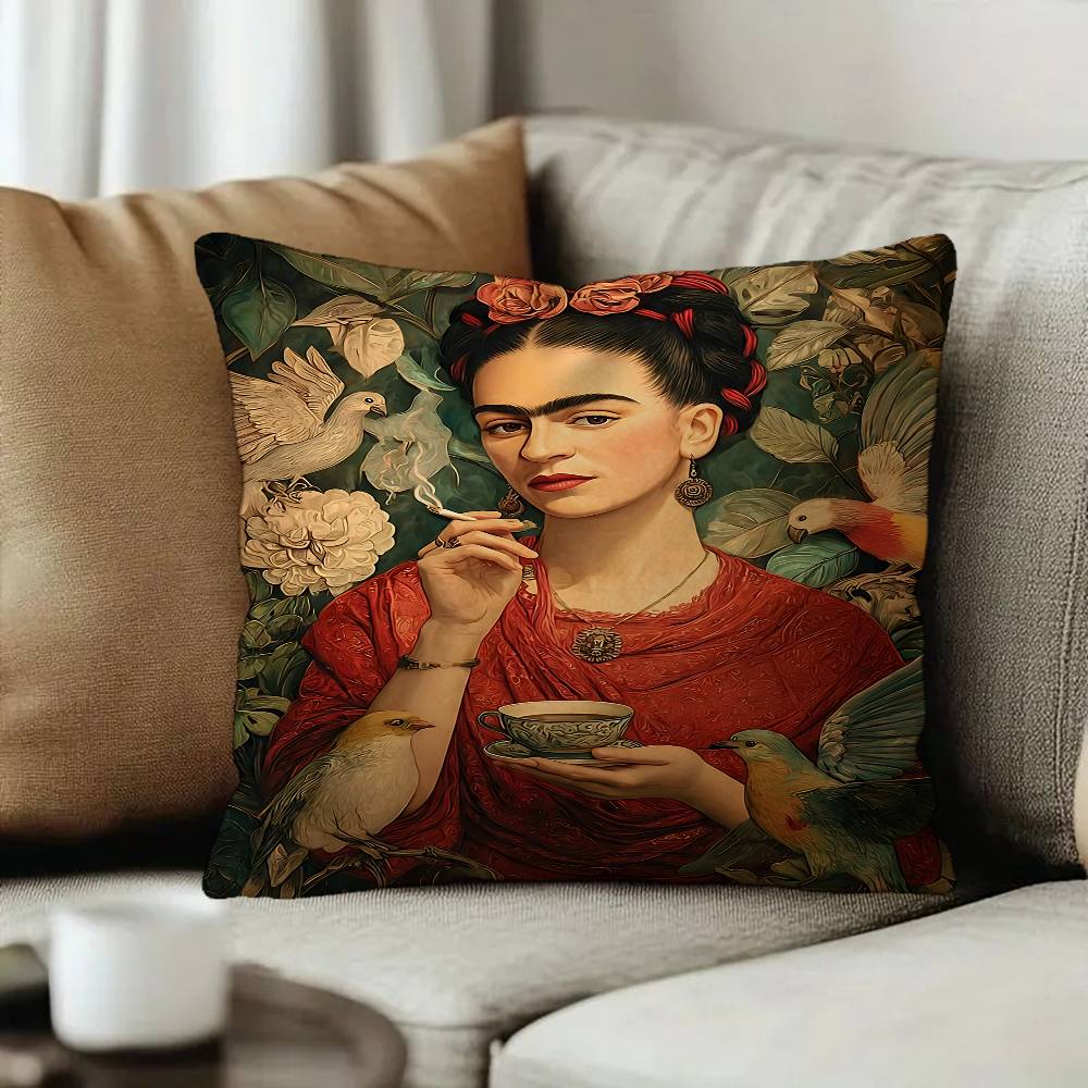 Artist FFrida KKahlos Painting Personalized Pillow Dust Cover Bedroom Kids Party Decoration Pillowcase Birthday Children Gift