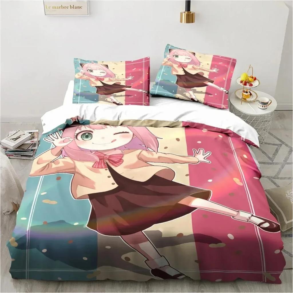 Comforter Spy×Family Anime Comforter Bedding Set Printed Bed Set With Bed Soft Queen King Size Bedclothes Home