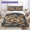 Compass Pattern Bedding Uilt Set Uilt Cover Pillowcase Home Decoration Birthday Gift (1 * Duvet Cover + 2 * Pillowcase  Without Core)168