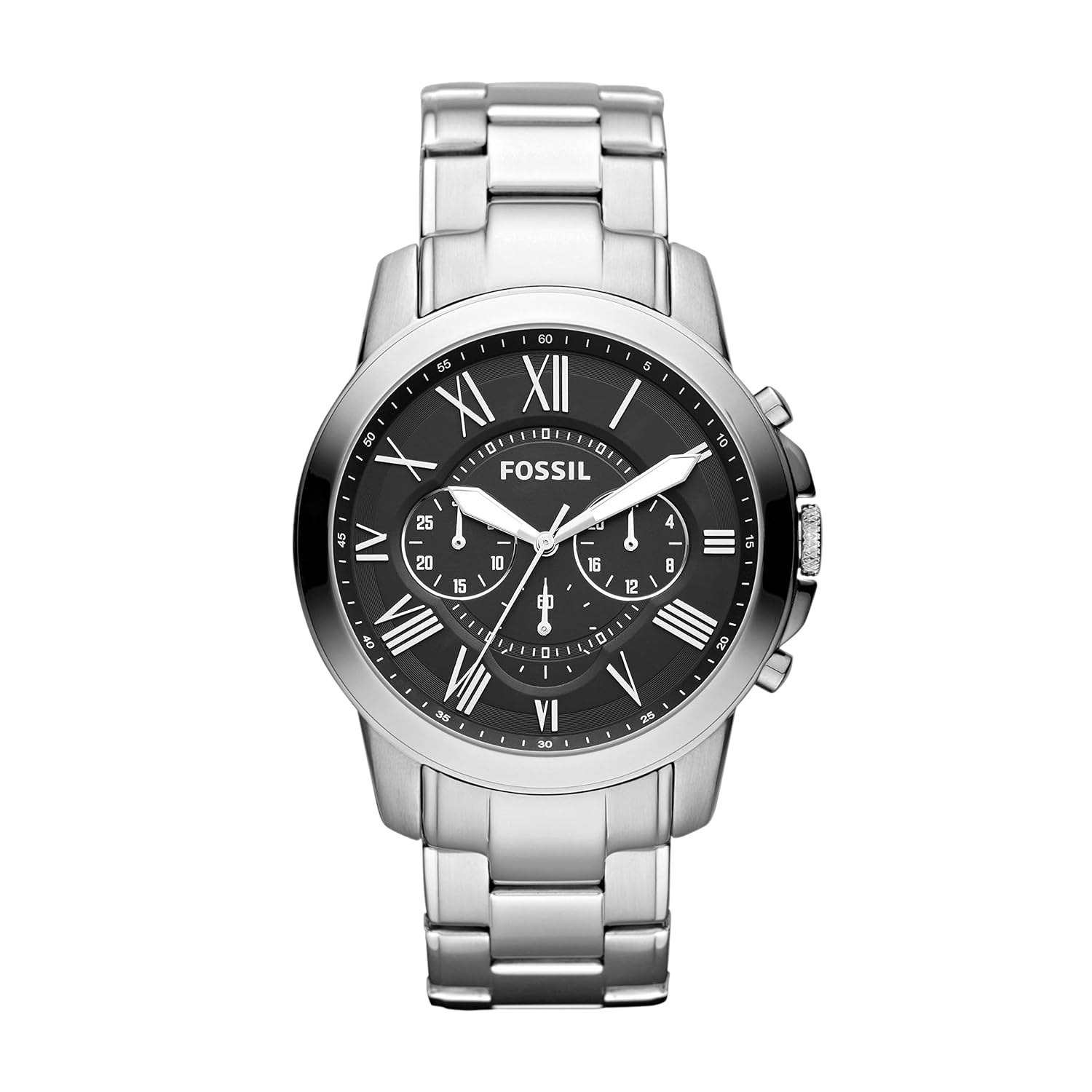 Fossil wristwatch FS4736 mens genuine import silver