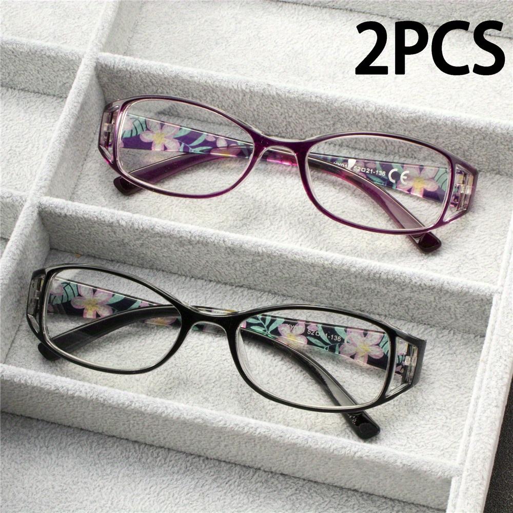 2pcs Elegant Rectangular Reading Glasses for Men & Women - Presbyopic PC Frame, Ideal for Teachers, Students & Casual Readers