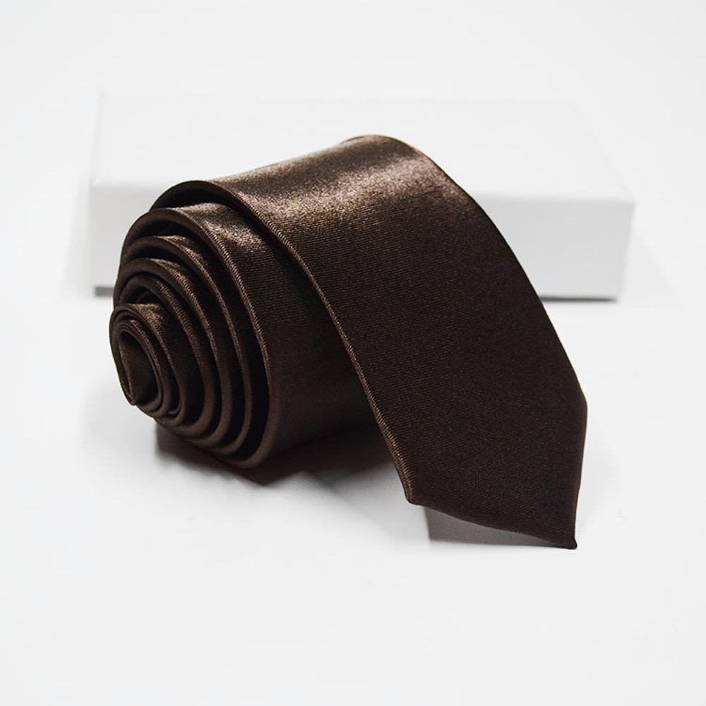 Monochrome Tie Solid Color Narrow Tie 5Cm Men'S Satin Hand Tie