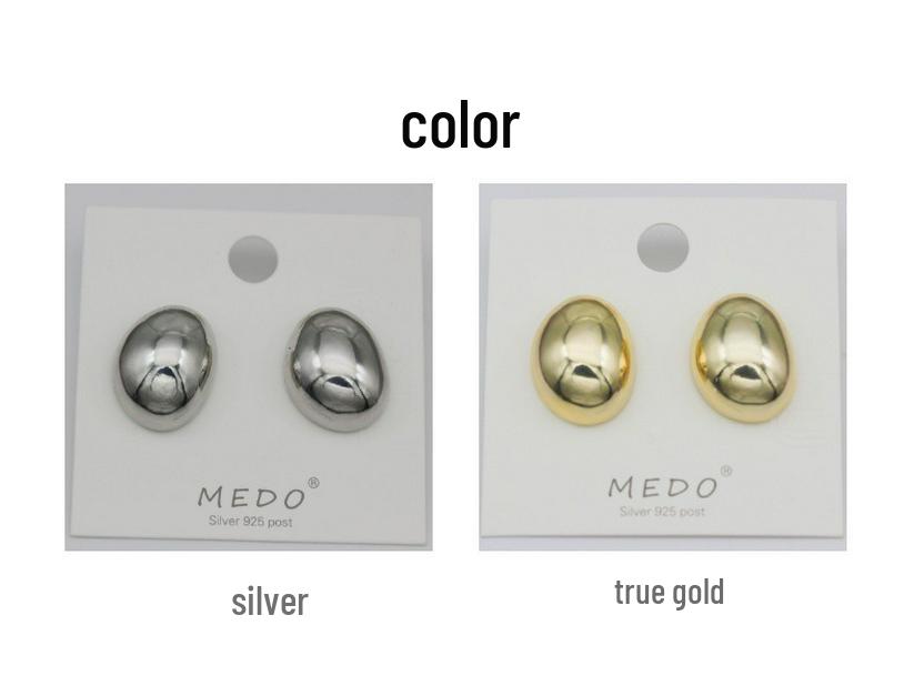 French Meillard Geometric Snail Shell Earrings: Elegant, High-End Light Luxury for Women