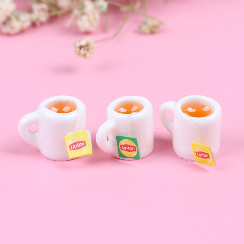 1Pc 1:12 Resin Dollhouse Mini Tea Cup Miniature Dollhouse Accessories Cups Toy