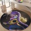 1pc KPop Demon Hunters RUMI2 Design Printed Area Round Carpet for Bedroom Living Room Home Decor Rugs Mat Non Slip Mat Rug for Bedside