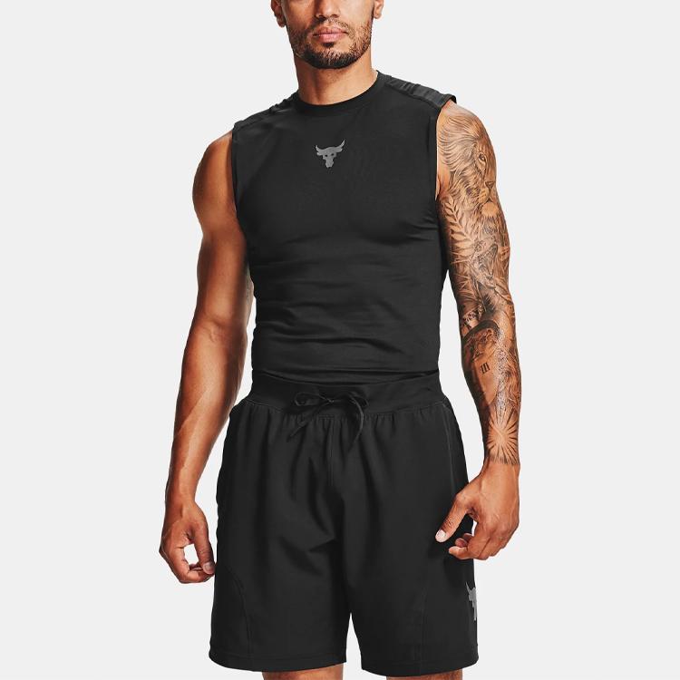 Under Armour Project Mesh Breathable Sleeveless Sports Quick-Dry Hurdle Tank Men Tops Black 1356561-001