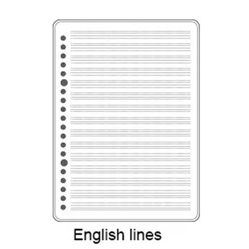 A5/B5 Loose-Leaf Notebook-60 Sheets Transparent PP Cover with Metal Rings Easy Refillable School & Office Supplies
