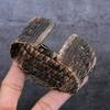 Natural Labradorite Gemstone Copper Wire Wrap Cuff Bangle Adjustable F4g51