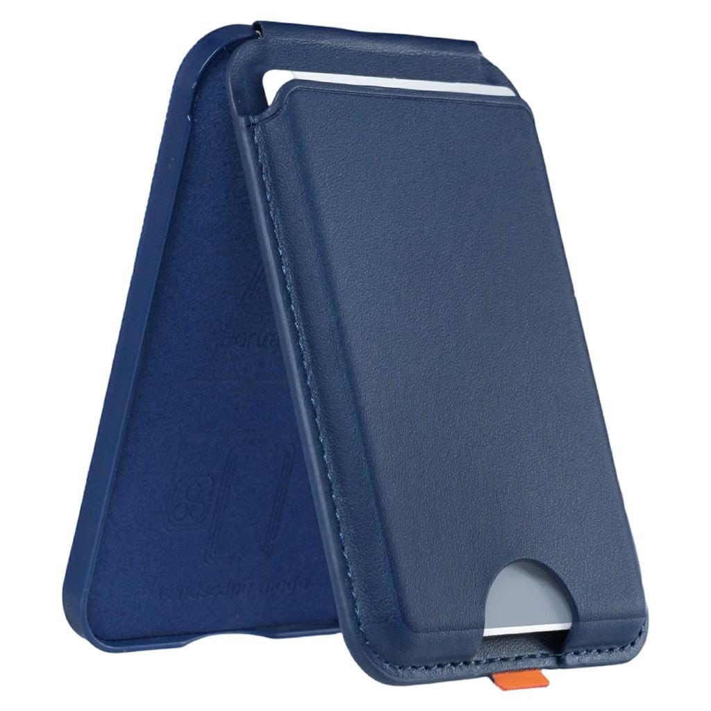 Magnetic Phone Card Holder Kickstand with Folding Hinge Cell Phone Card Bag