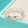 925 Sterling Silver Carved Flowers 7-10# Ring For Women Wedding Party Fashion Charm Jewelry