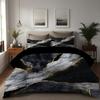 Black Gold Marble Pattern 3D Printed Duvet Cover Set Fashion Art Luxury Quilt Cover Set Soft Comfortable Bedding Set Pillowcases