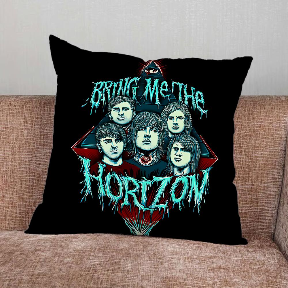 Bring Me The H-Horizons BMTH Pillow Case For Home Bedroom Car Office Decoration Living Room Sofa Cushion Cover Suitable