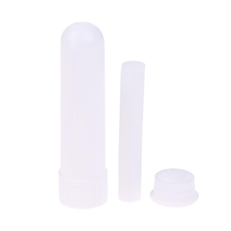 Empty Nasal Inhaler Tube With Cotton Wicks Refill Plastic Nasal Inhaler Sticks For Essential Oil Containers Aromatherapy Inhaler