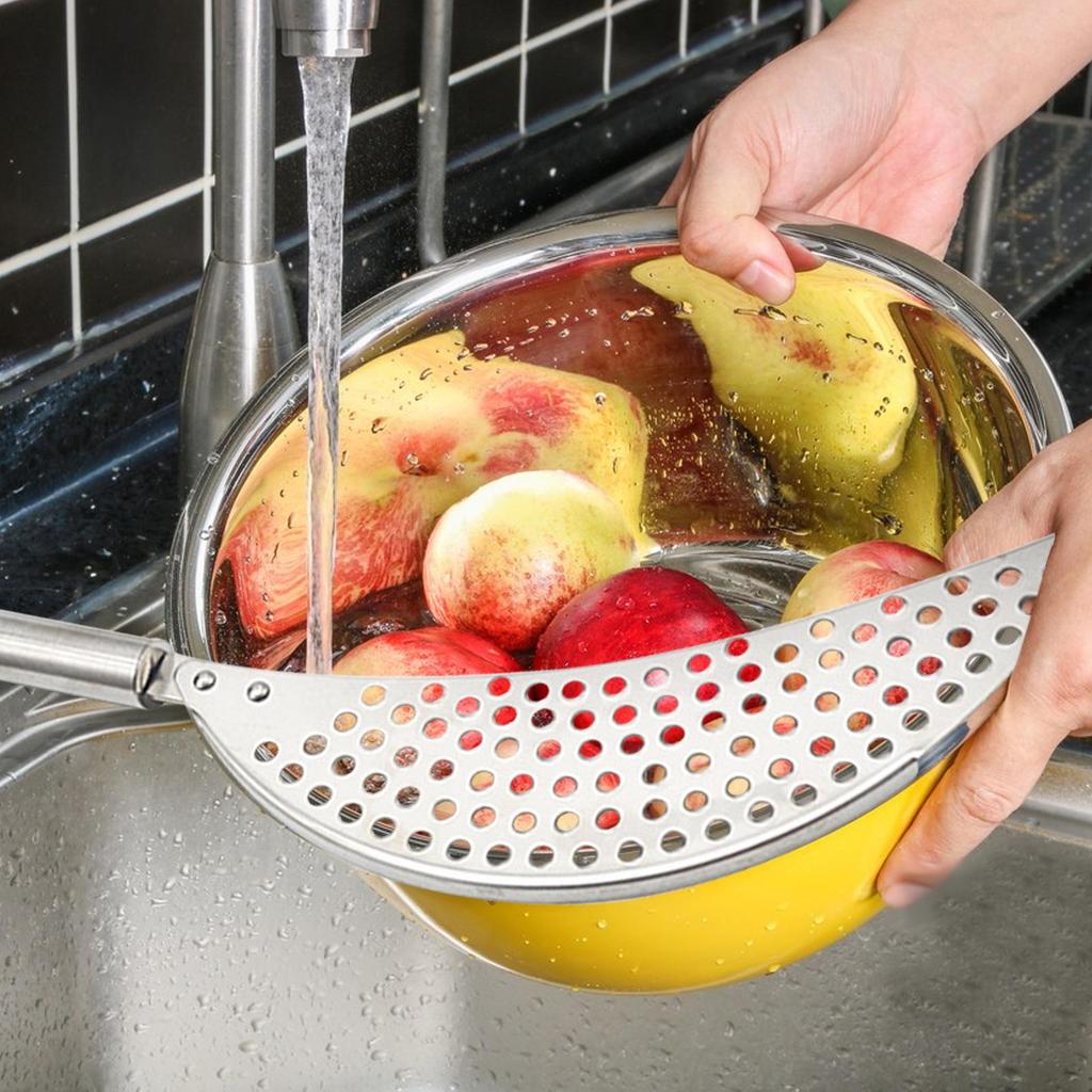 Pot Drainer Strainer Kitchen Fruit Vegetable Pan Pot Drainer Mesh Insert For Colander Steamer Cooks Noodles Pasta Salad