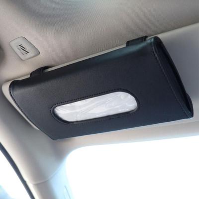 Car Sun Visor PU Leather Tissue Holder Mask Holder Sun Storage Auto Interior Visor Holder Accessories Car Decoration S4V8