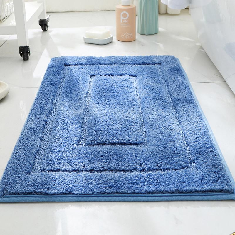 Thickened U-Shaped Non-Slip Absorbent Toilet Mat - Dirt-Resistant Bathroom and Bedside Carpet