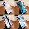 Marble Collage Print For Samsung Galaxy S23 S24 S25 Ultra S22 Plus S21 Black Soft Case Waterproof Soft Case
