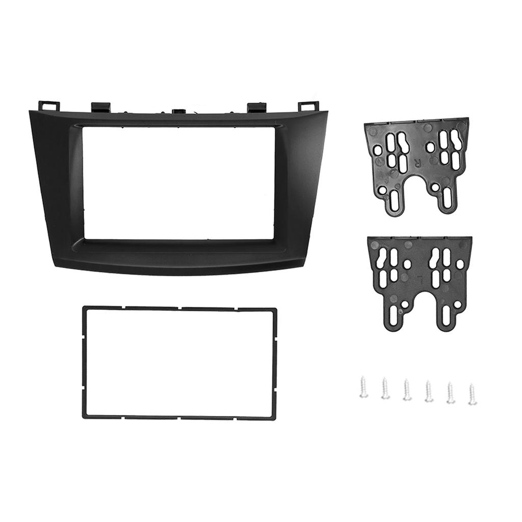 2Din Radio Stereo Fascia Frame CD Panel Trim Replacement for Mazda 3 Axela 2009‑2013