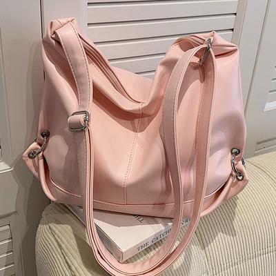 Bags for Women  New Texture Soft Leather Handbags Large Capacity Pink Temperament Crossbody Shoulder Bag Casual Totes