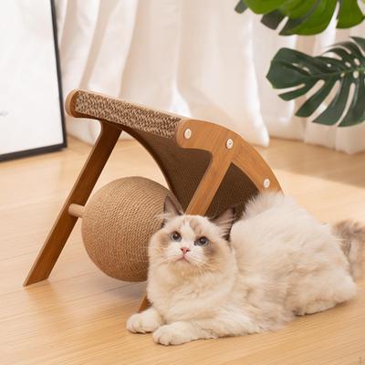 Cat Scratching Board Interactive Toy Ball Activity Toys Furniture Protection
