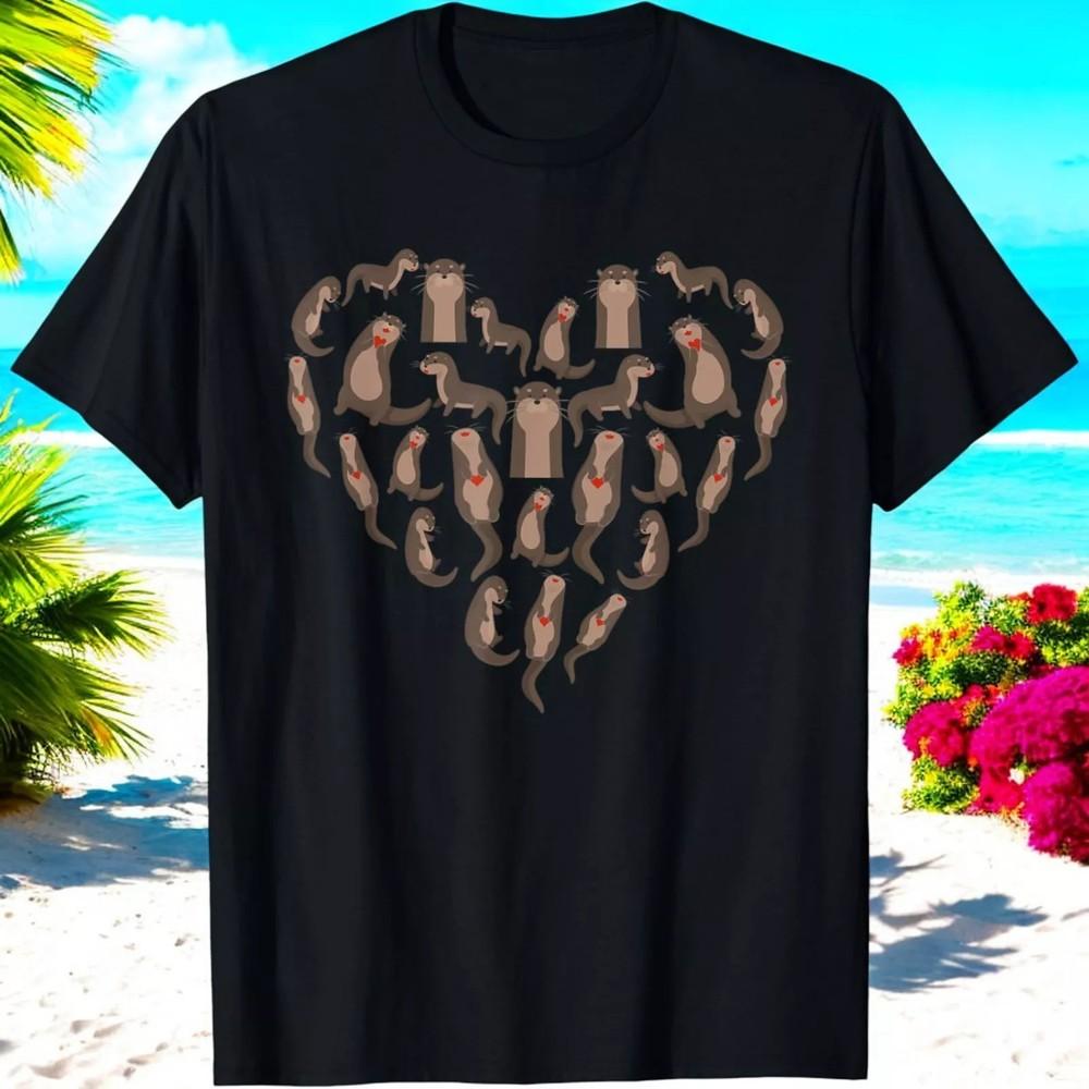 Сердце выдры Я Милые выдры Сердца Любитель животных Я Морская выдра Футболка Унисекс Футболка S