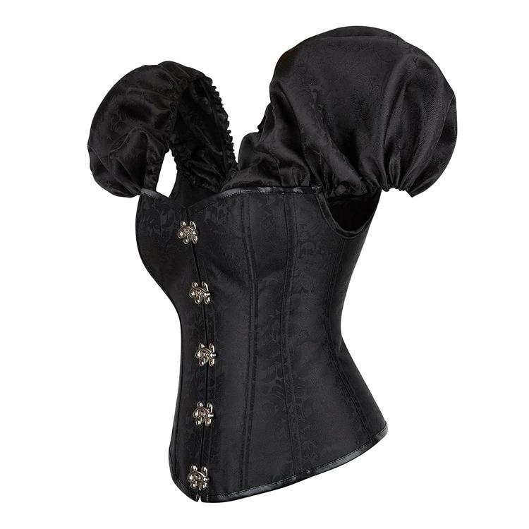 JYL TS Gothic style short sleeved retro European and American style women's vest shaping top
