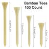 Unbreakable 83mm 70mm 100Pcs Swing Practice Golf Tees Golf Accessories Bamboo Tee Golf Training