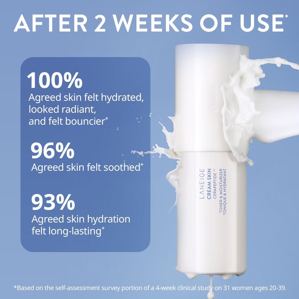 Laneige Cream Skin Refillable Toner   Moisturizer With Ceramides And Peptides 5.7 Oz   170 Ml