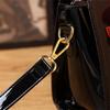 Gradient Color 3D Applique Glossy Patent Leather Shoulder Tote Crossbody Bag