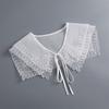 Removable Lace Doll Fake Collar Women Tie Ladies White Shawl Wrap Detachable Embroidered Lapel False Collar Clothes Accessory