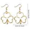 Stylish Four-Leaf Clover Openwork Pendant Earrings for Women – Elegant and Sweet Design