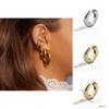 Fashion Copper Hoop Earrings For Women Trendy Geometric Design For Street Style