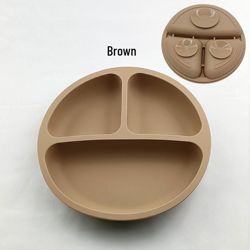 Spot Silicone Divided Baby Plate - Suction Bowl for Infant Feeding and Training