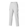 New Men's European Size Trouser Autumn Winter Fleece Sweatpants Casual Straight Leg Multi Pocket Workwear Sports Pants